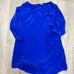 Silk Royal Blue Blouse